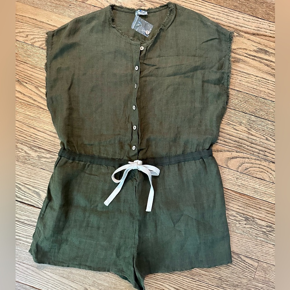 NWOT Free People Olive Green Romper